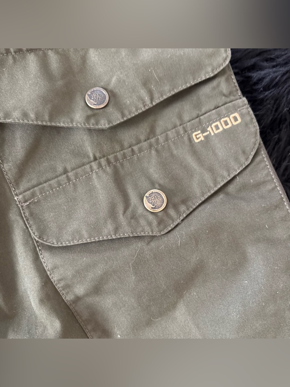 Fjallraven cotton waxed olive pants - Picture 2 of 4